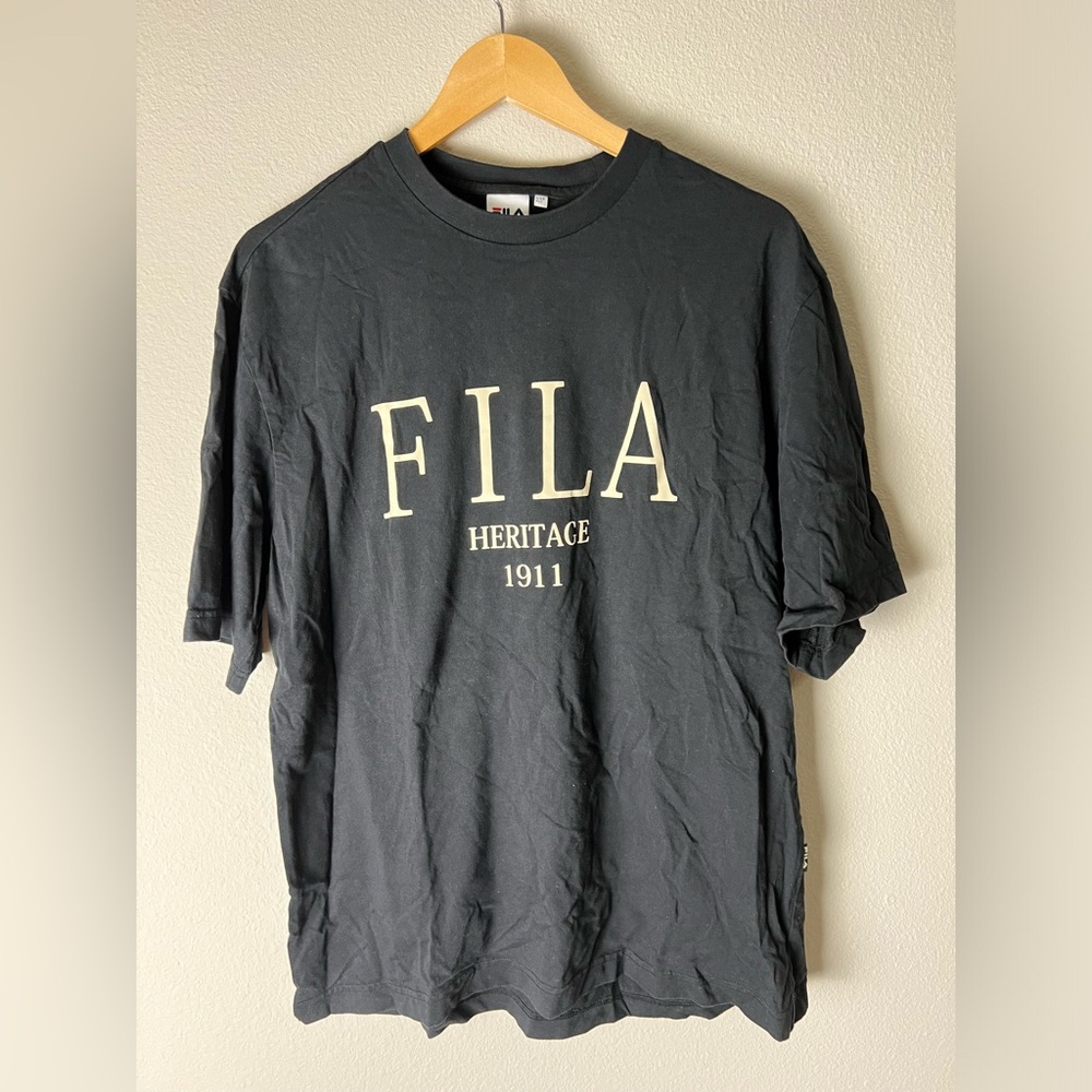 FILA black short tee